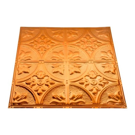 Acoustic Ceiling Products Great Lakes Tin Jamestown 2' X 2' Lay-in Tin Ceiling Tile in Copper - Y51-08